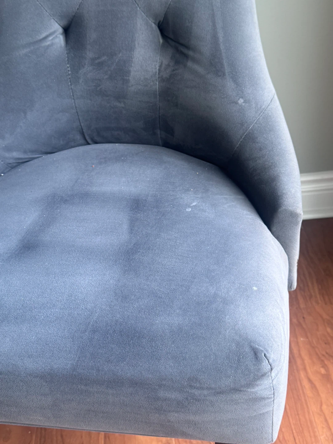 Four upholstered dining chairs with rivets - photo 3