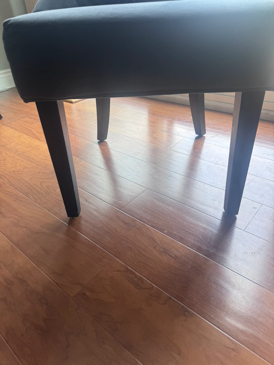 Four upholstered dining chairs with rivets - photo 5