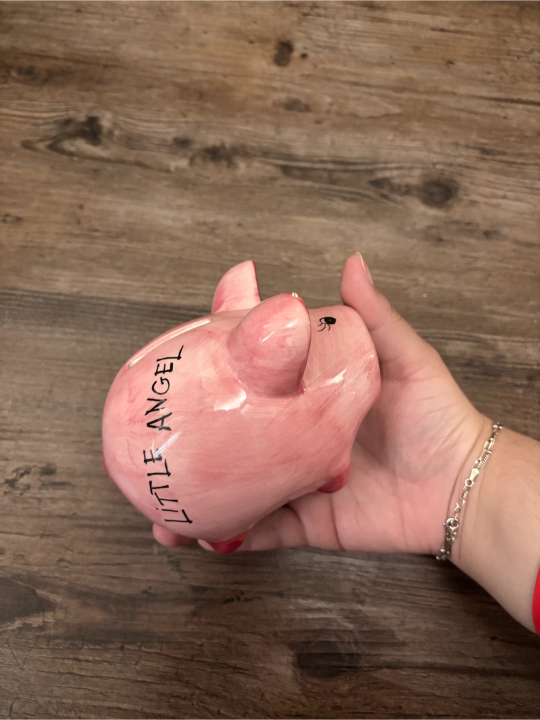 Pink Piggy Bank "Little Angel" - photo 3