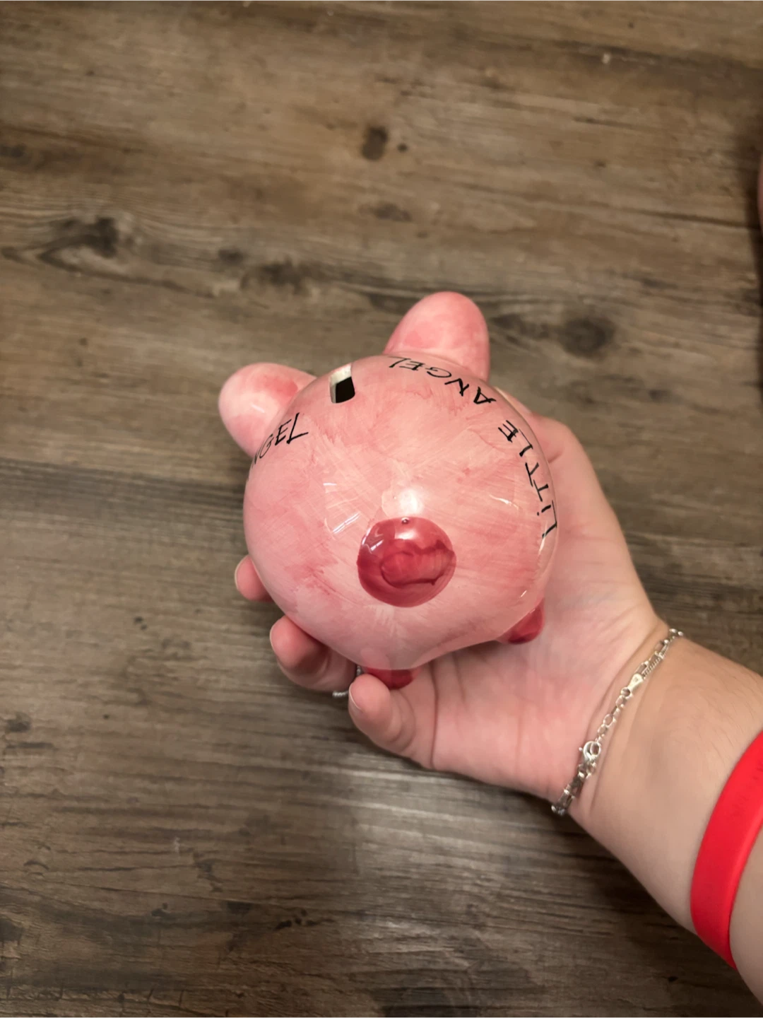 Pink Piggy Bank "Little Angel" - photo 4