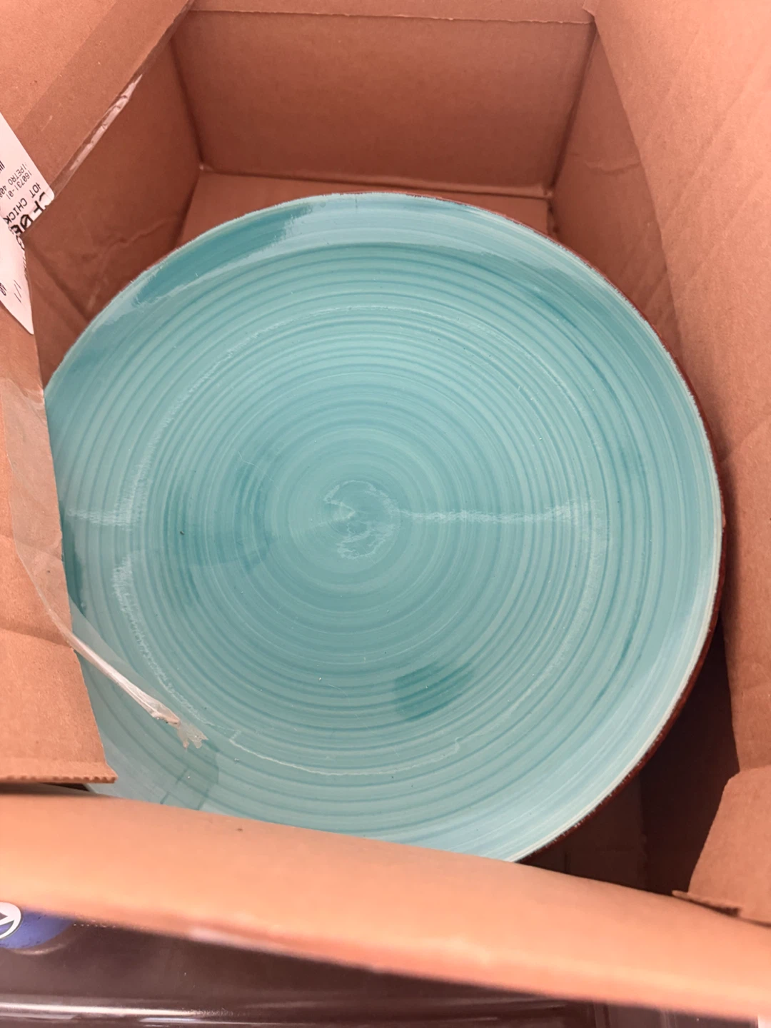 Turquoise Swirl Dinner Plates (Set of 12)