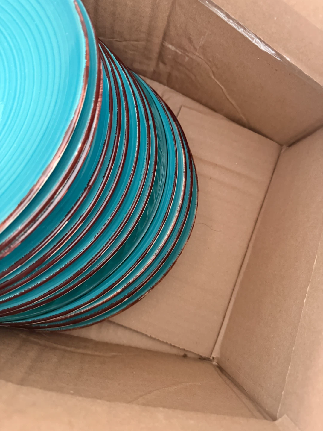 Turquoise Swirl Dinner Plates (Set of 12) - photo 2