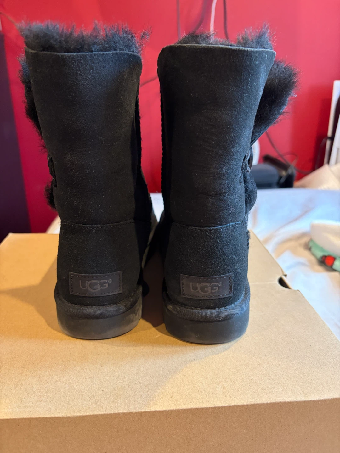 UGG W Bailey Button II Boots - Black - photo 5