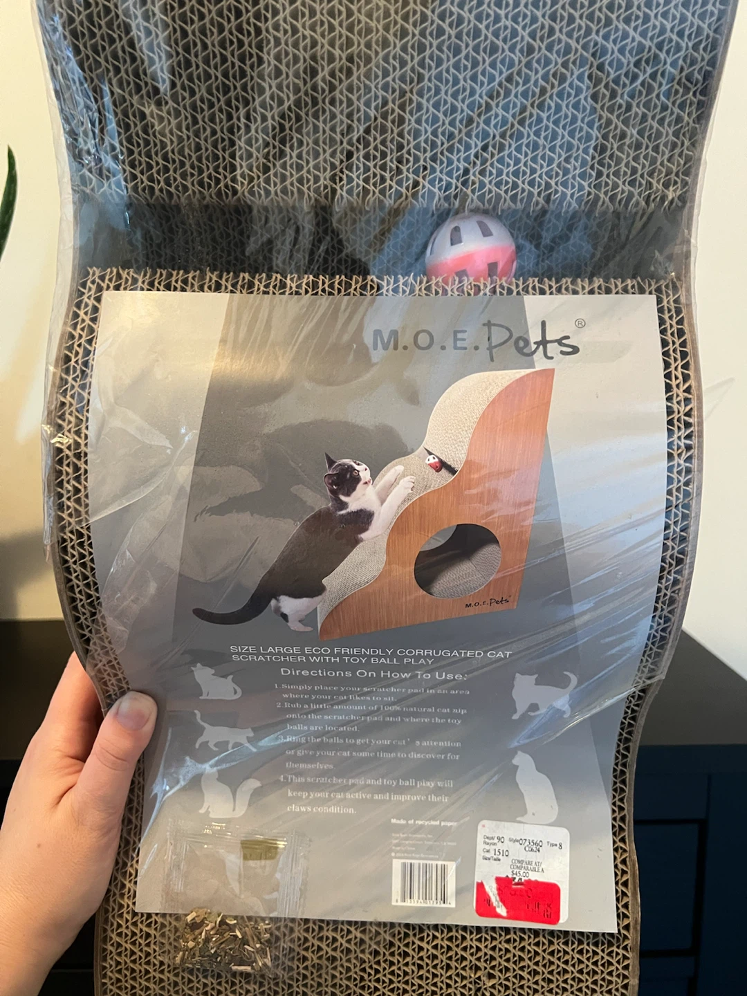 M.O.E. Pets Large Eco-Friendly Corrugated Cat Scratcher