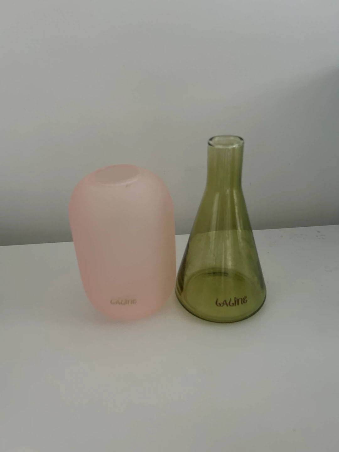 Laline Glass Diffuser Vases - Pink and Green