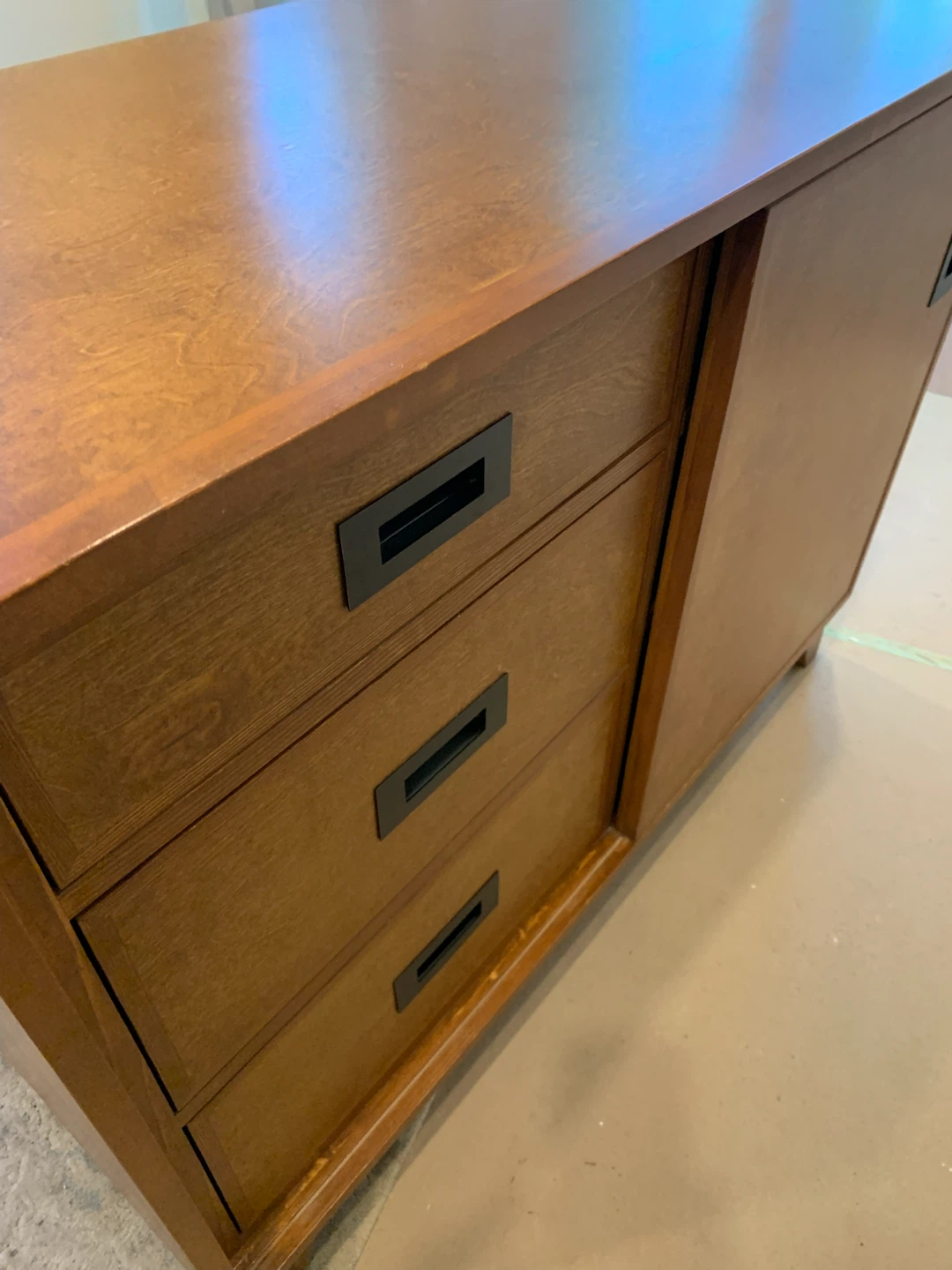 Media Console with Sliding Door and Shelves