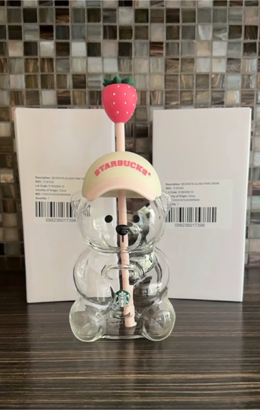Starbucks Bear Bearista Strawberry Cup  *Limited Edition*