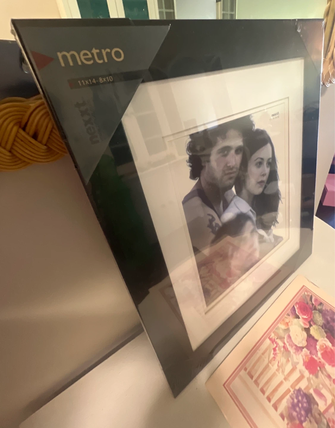 Metro 11x14 matted to 8x10 Picture Frame + Vintage Art Print - photo 3