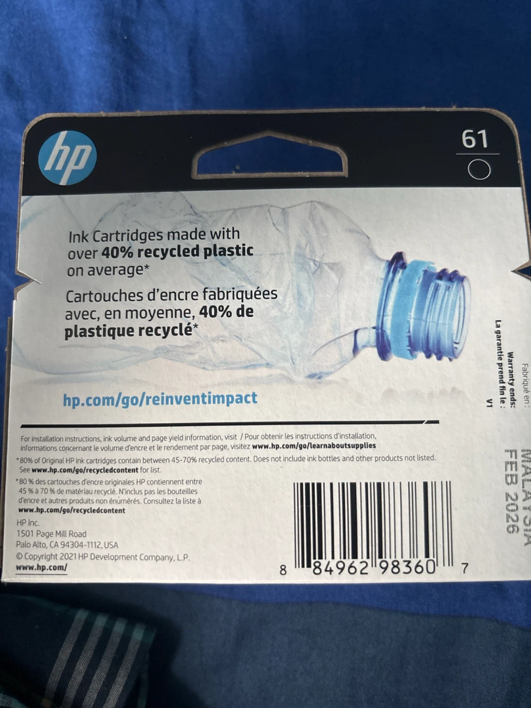 BRAND NEWHP 61 Black Ink Cartridge - photo 4