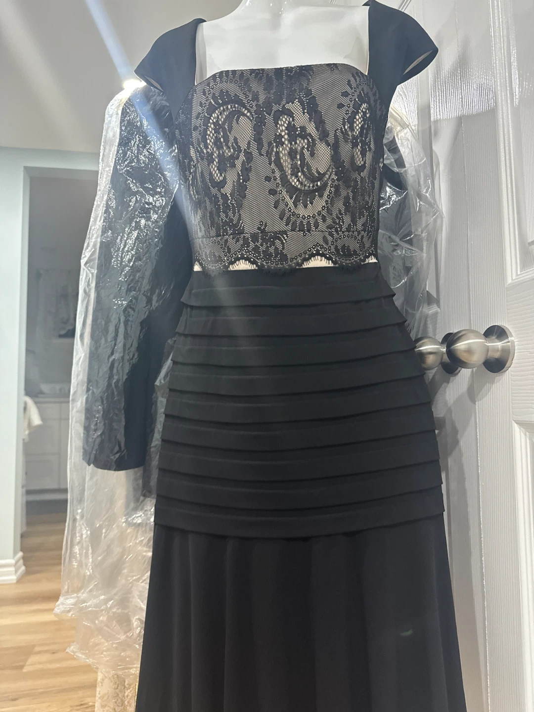 Black Lace Cocktail Dress with Jacket - photo 3