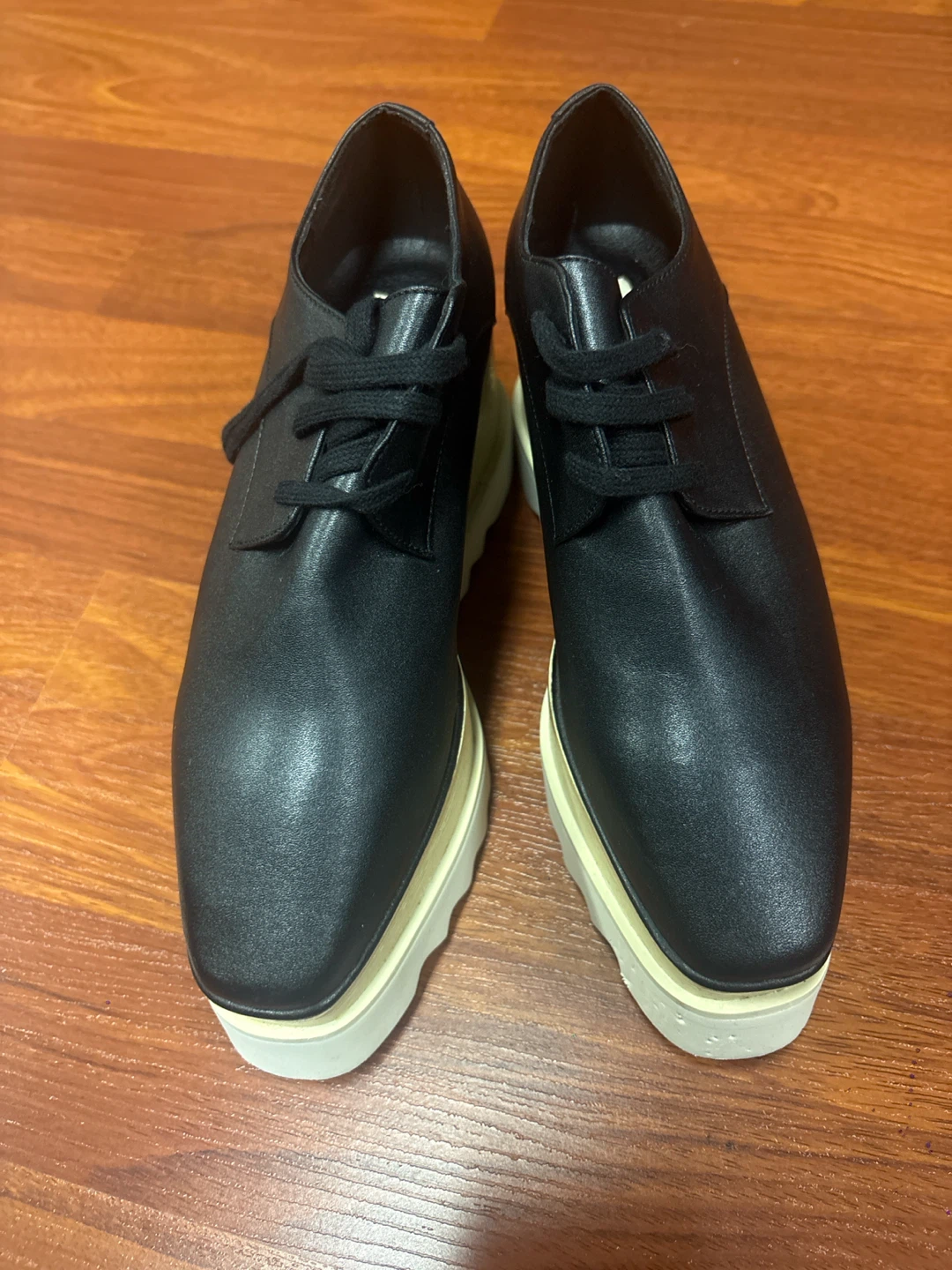 Stella McCartney Black Platform Lace-Up Shoes - photo 2