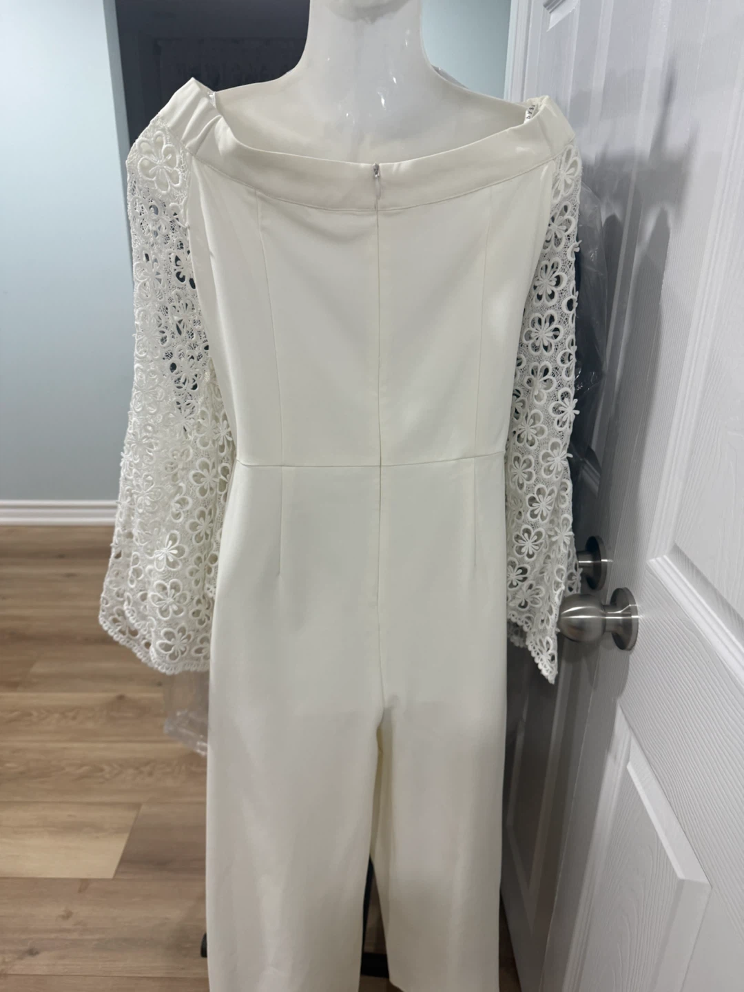 White Lace Sleeve Jumpsuit - photo 2