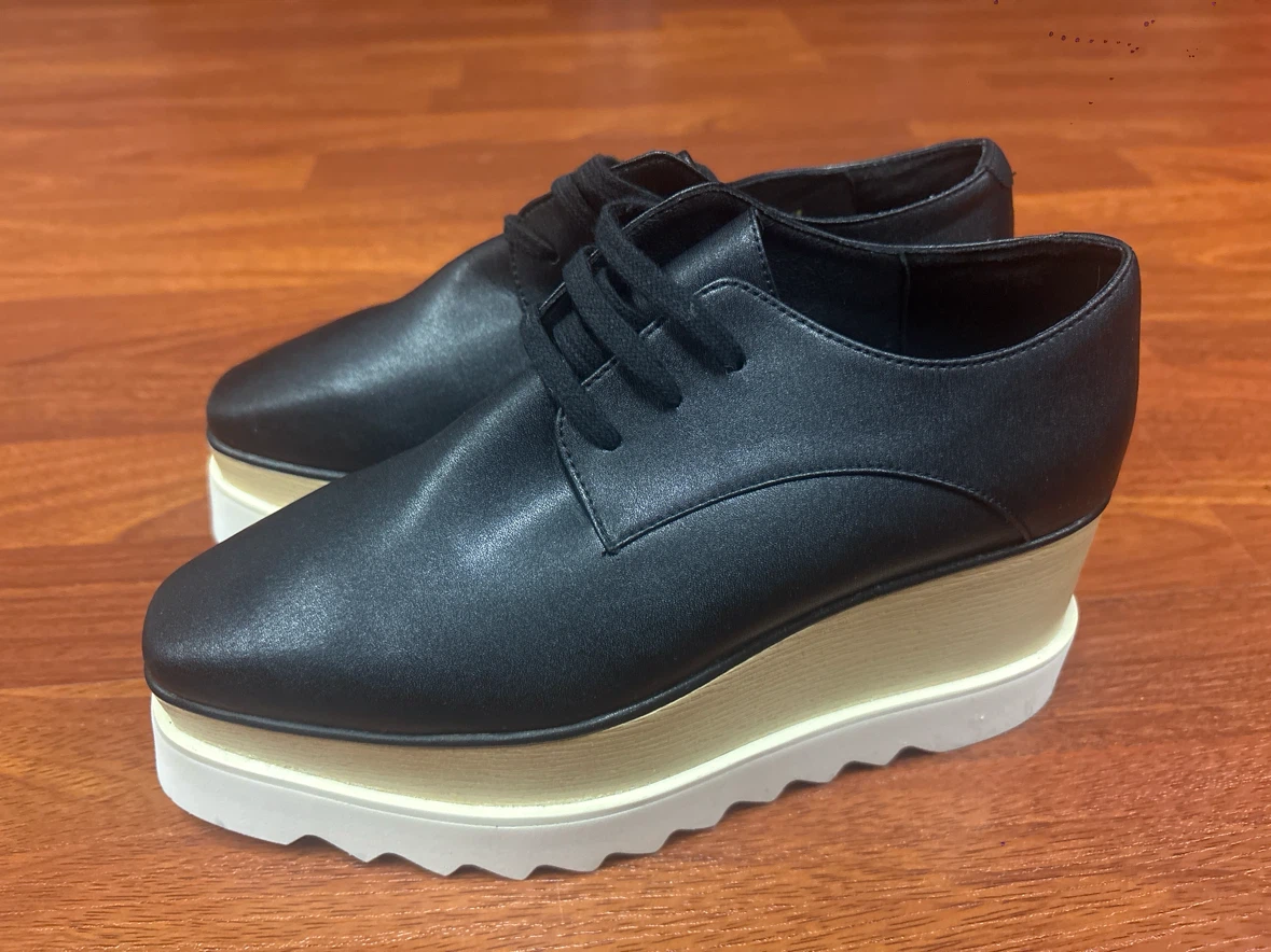 Stella McCartney Black Platform Lace-Up Shoes - photo 3