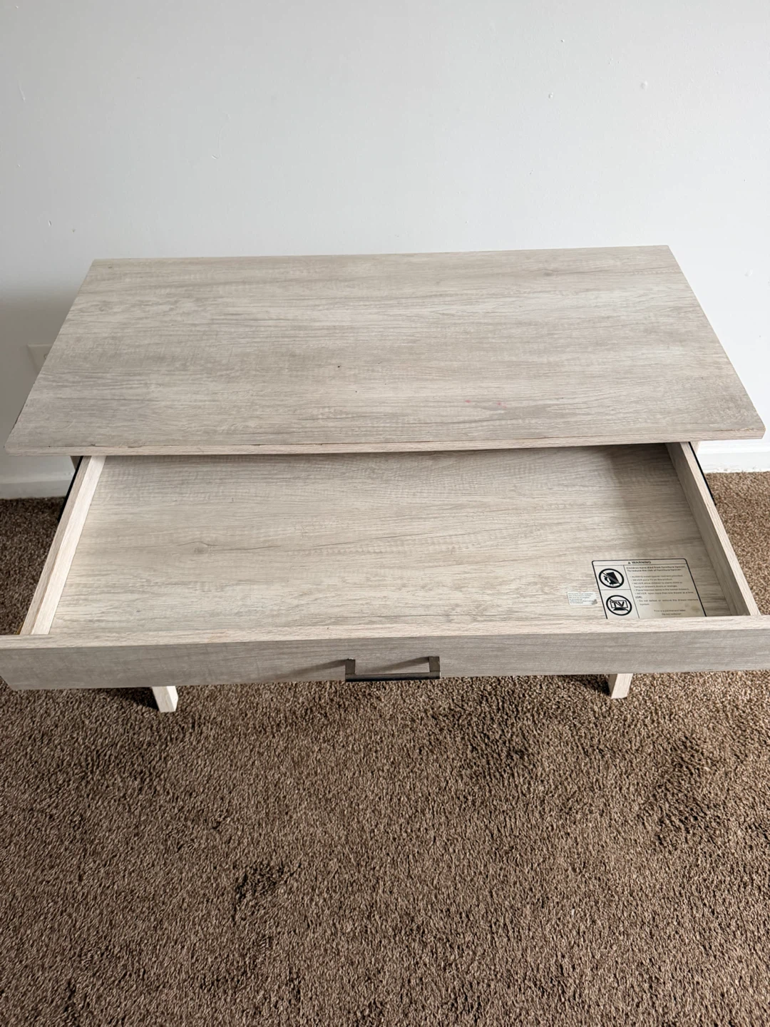 Light Wood Desk with Drawer - photo 2