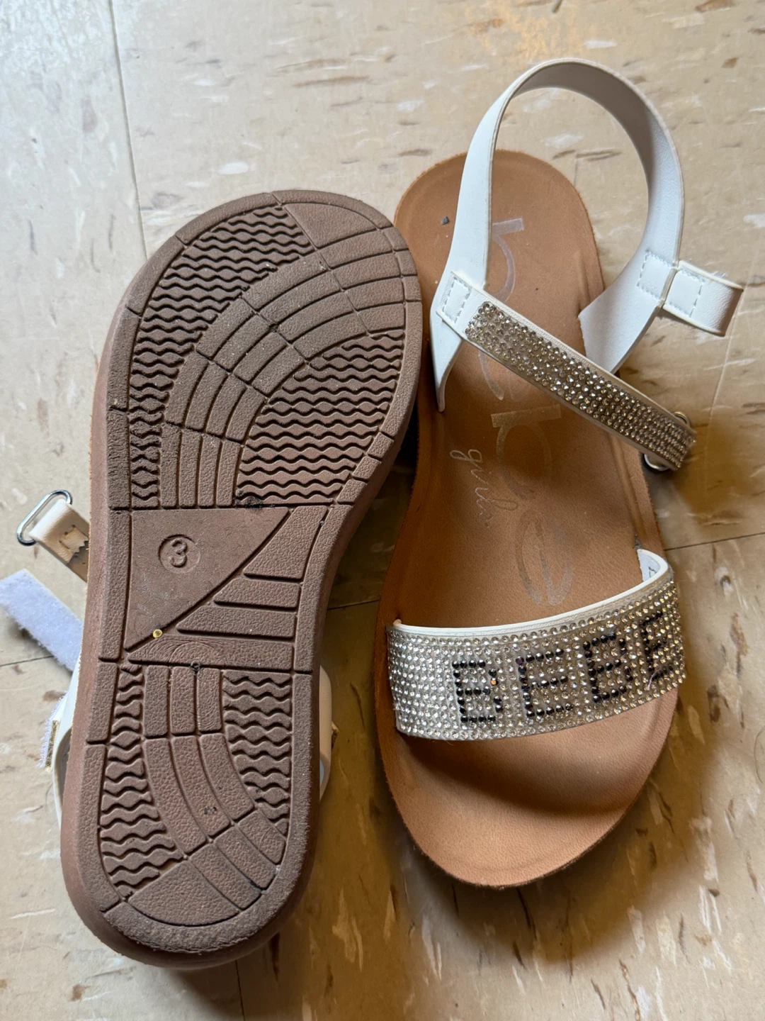 Bebe Girls Rhinestone Sandals Size 3 - photo 2
