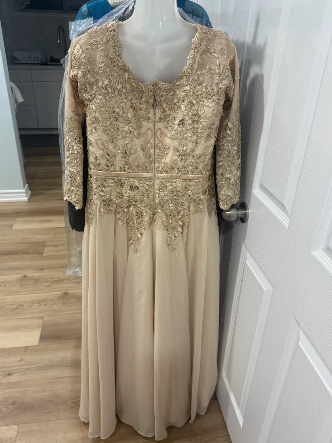 Gold Lace Embellished Gown - photo 2