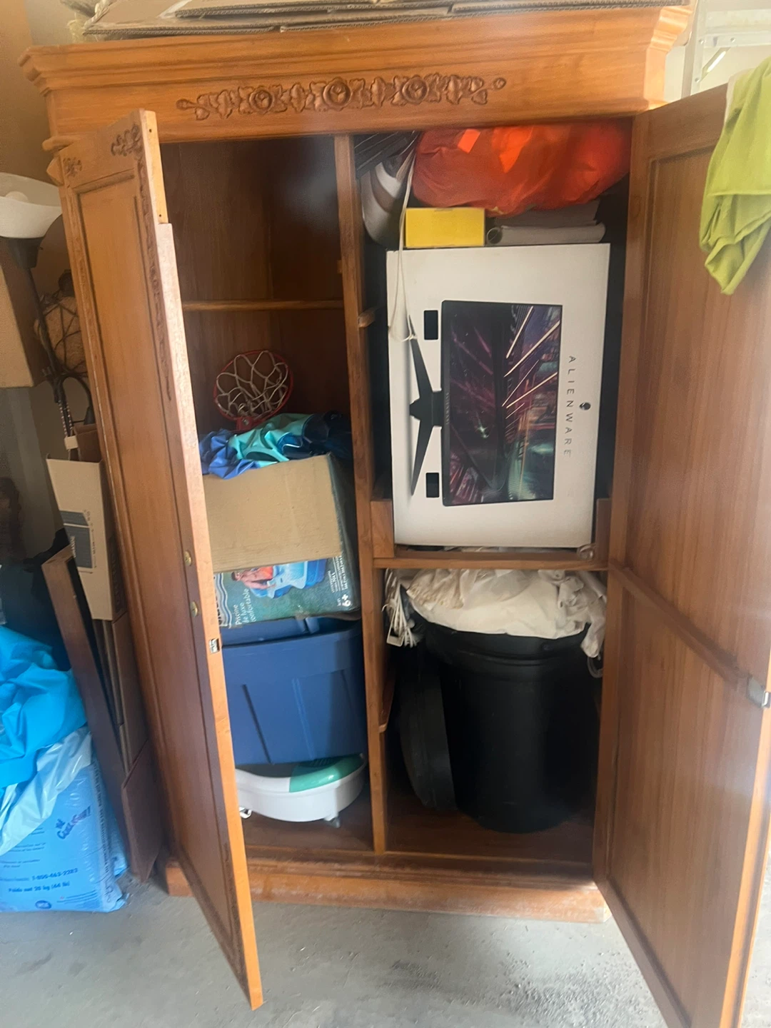 Vintage Wooden Wardrobe Armoire - photo 3