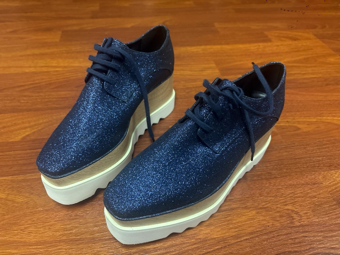 Stella McCartney Glitter Wedge Shoes - photo 2