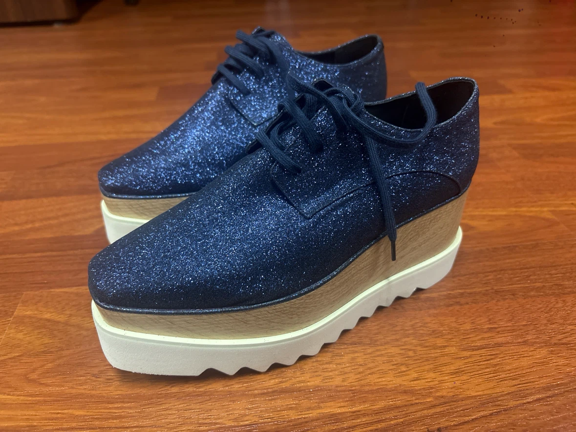 Stella McCartney Glitter Wedge Shoes