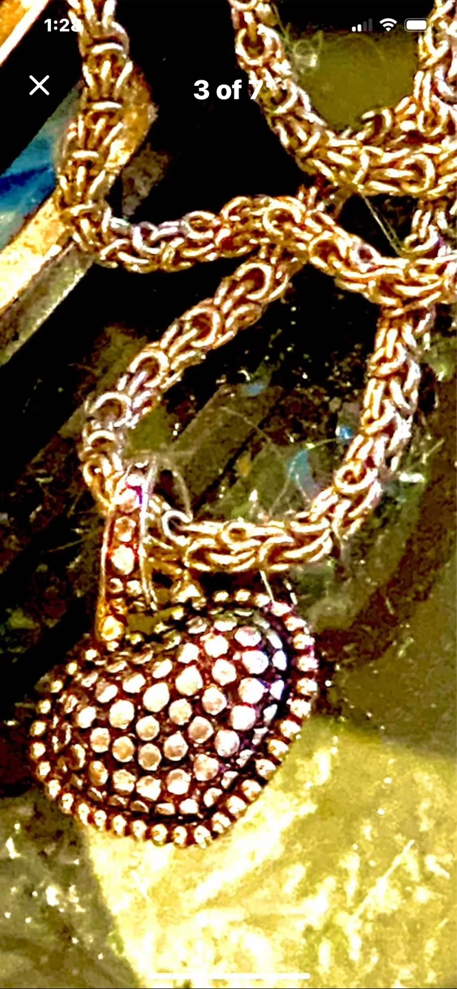 💖Designer Heart Pendant Necklace with Chain - photo 3