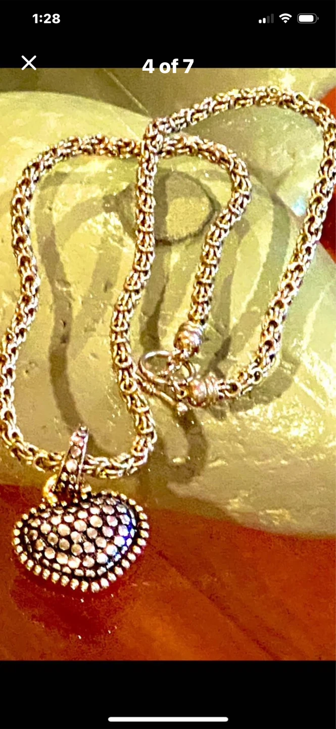💖Designer Heart Pendant Necklace with Chain - photo 4