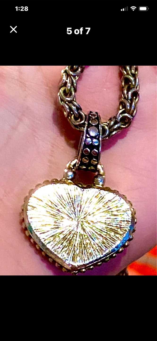 💖Designer Heart Pendant Necklace with Chain - photo 5