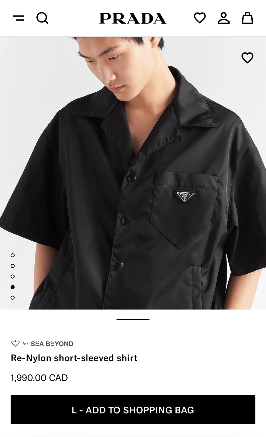 Prada Re-Nylon Short Sleeves Shirt