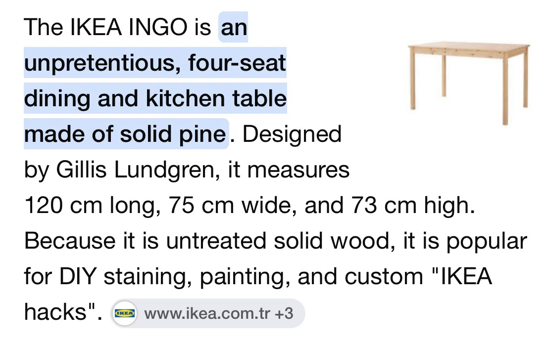 IKEA INGO Dining Table - Solid Pine - photo 4