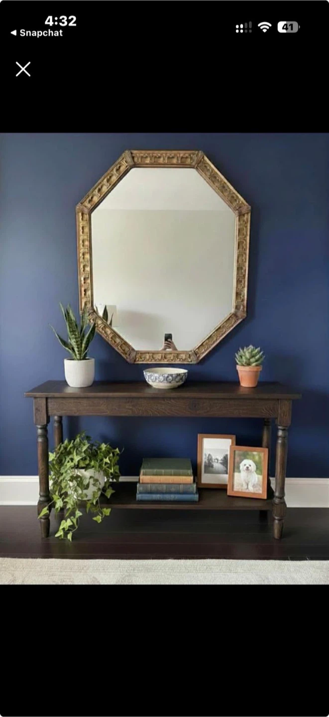 Octagonal Gold Mirror