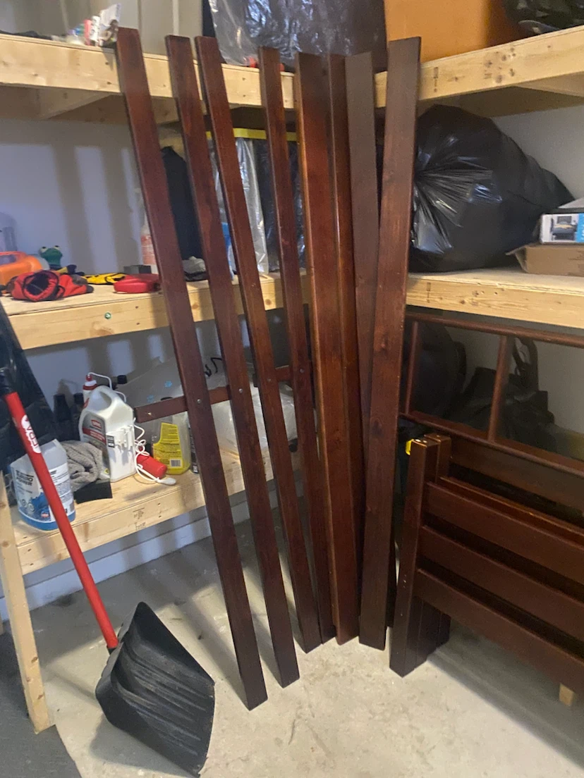 Soild oak twin over twin bunk beds - photo 3