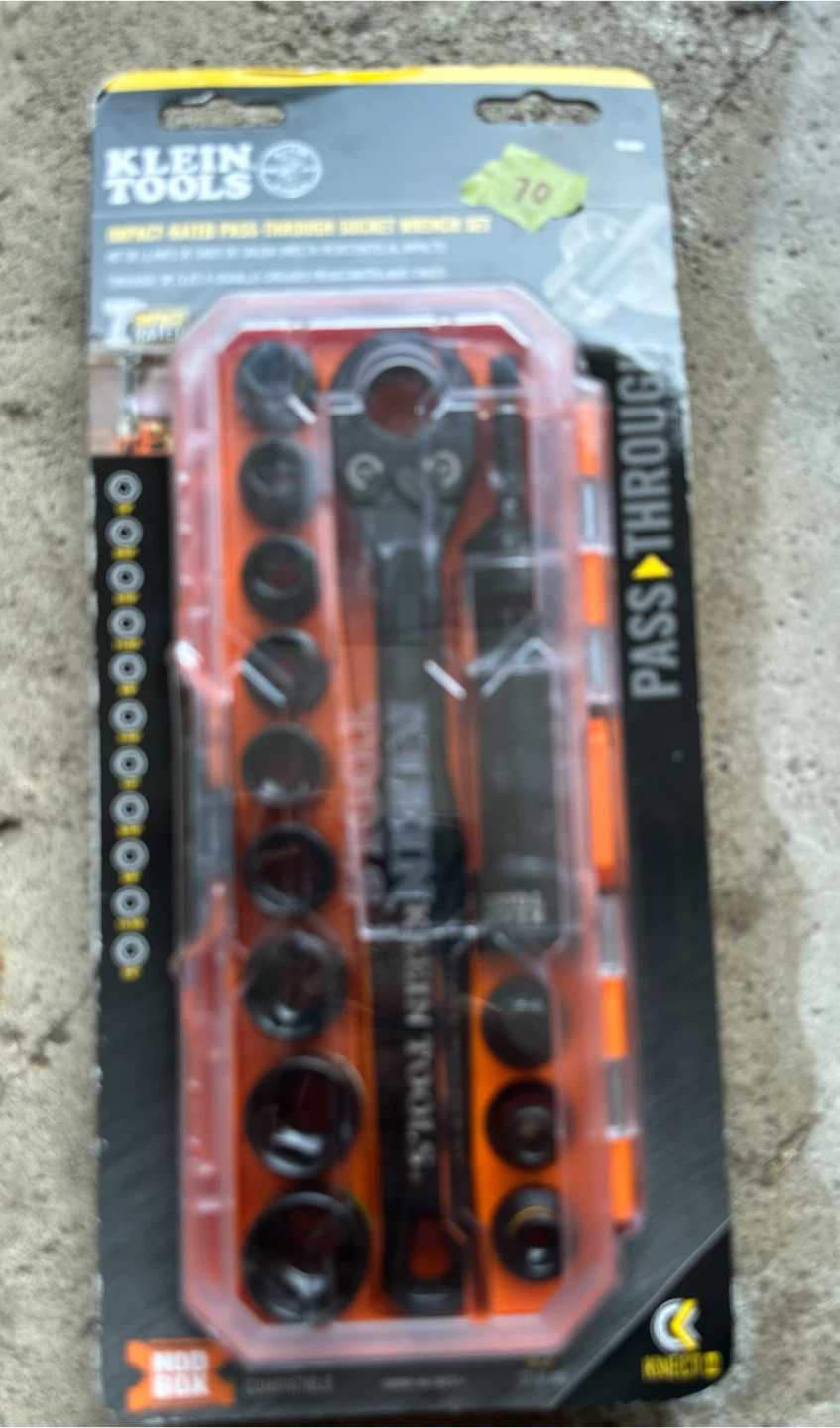Klein Tools Impact Wrench Pass Through Socket Wrench Set