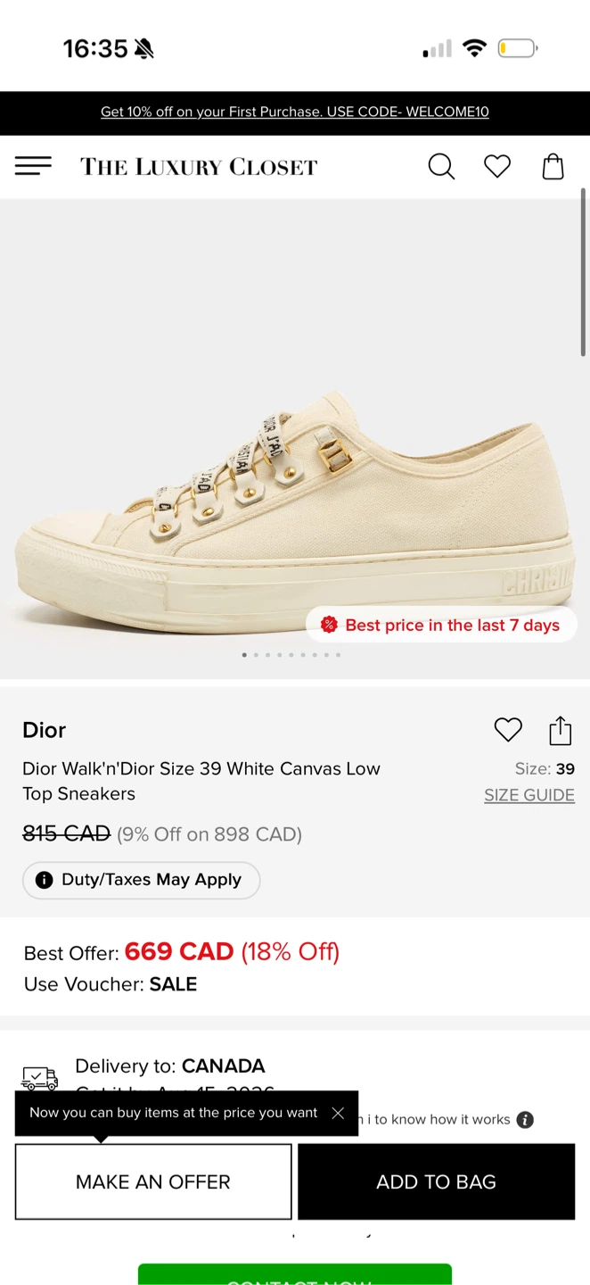 Dior Walk'n'Dior Low Top Sneakers - photo 3