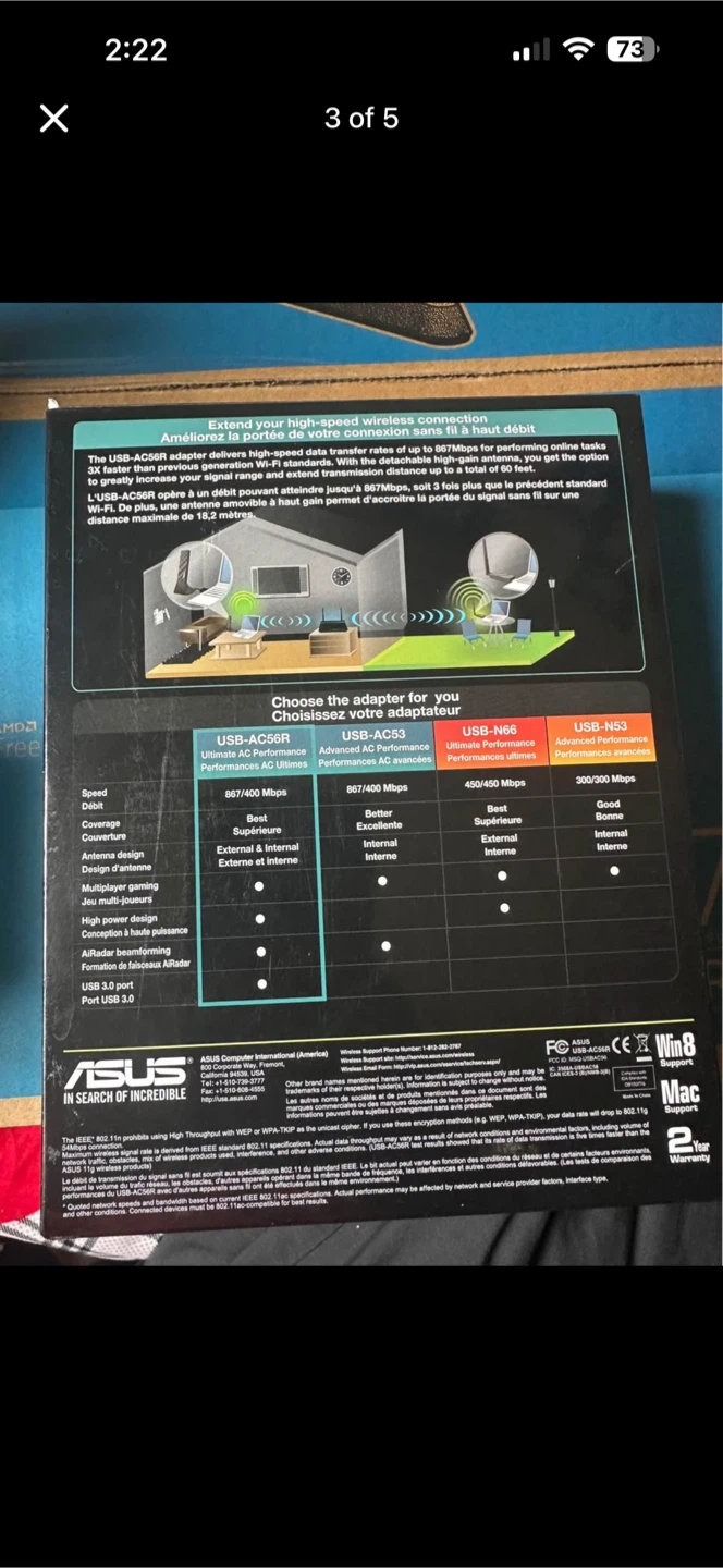 ASUS USB-AC56R Dual-Band Wireless-AC1300 Adapter - photo 3