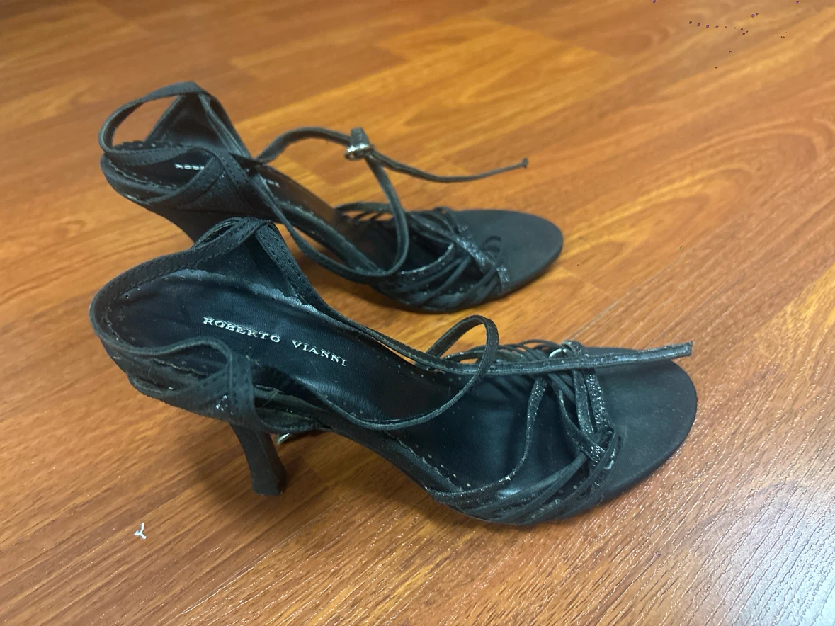 Roberto Vianni Black Strappy Heels - photo 2
