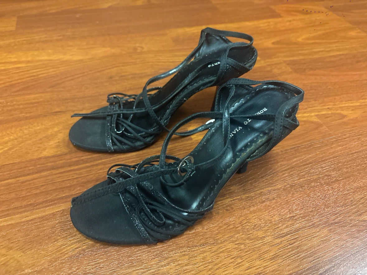 Roberto Vianni Black Strappy Heels