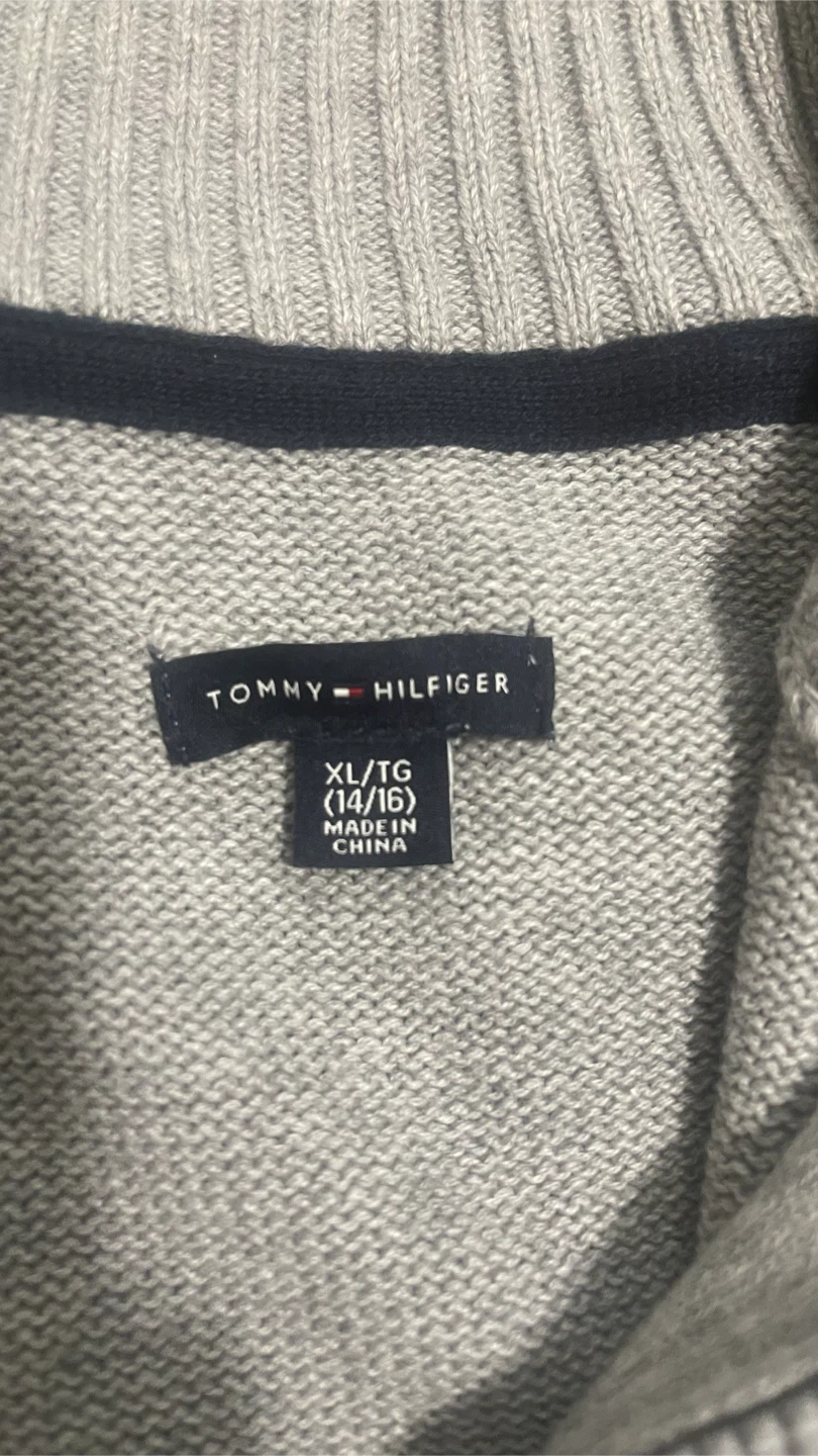 Tommy Hilfiger Half-Zip Sweater - Grey - XL YOUTH - photo 3
