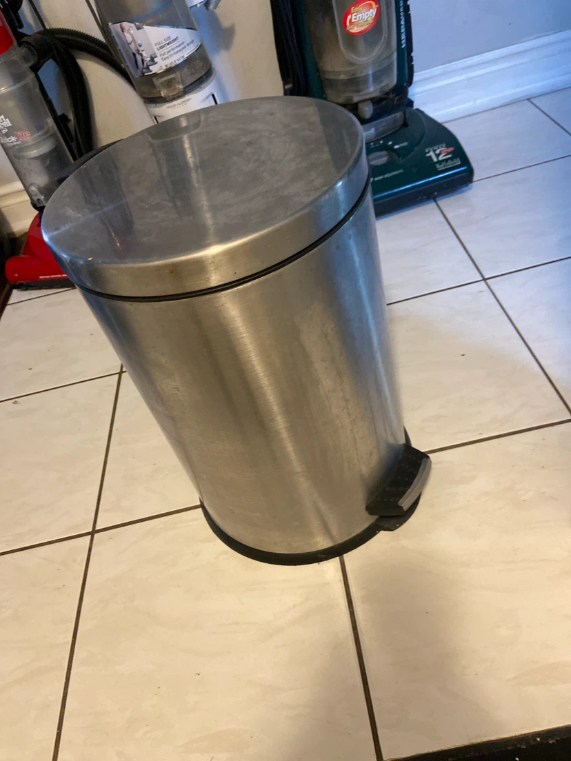 Brushed Stainless Steel Step Trash Can