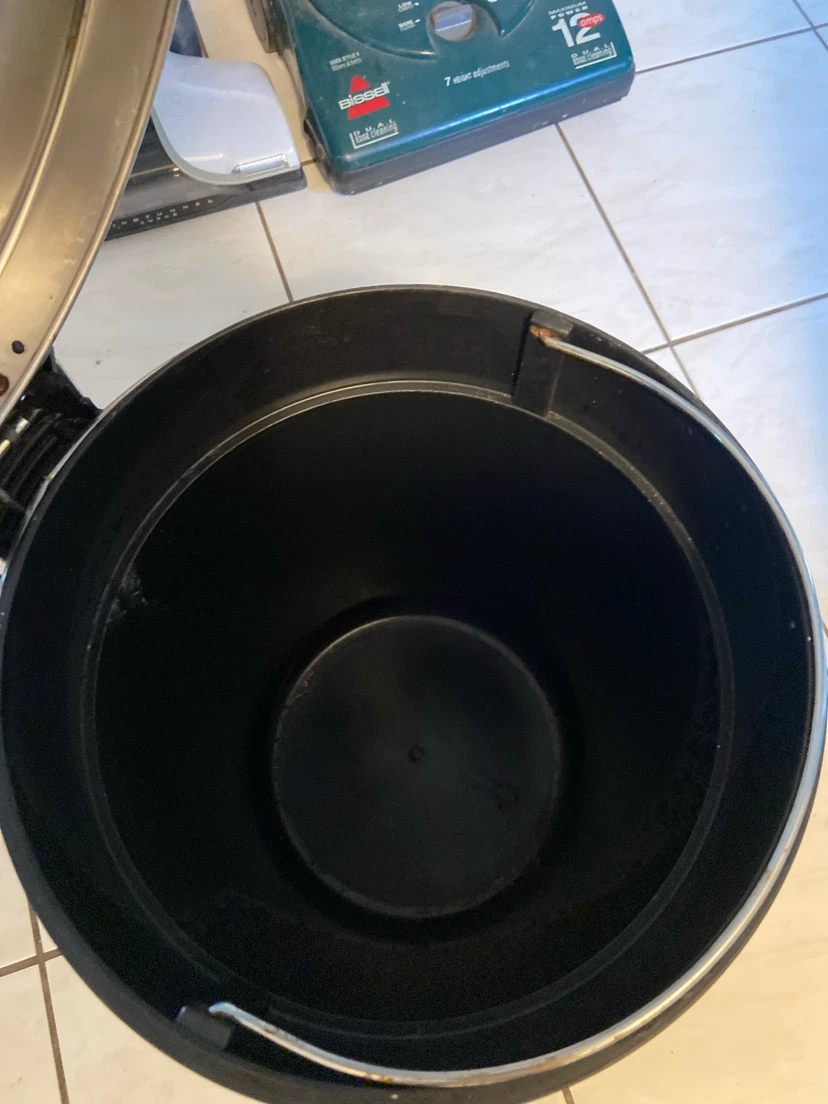 Brushed Stainless Steel Step Trash Can - photo 2