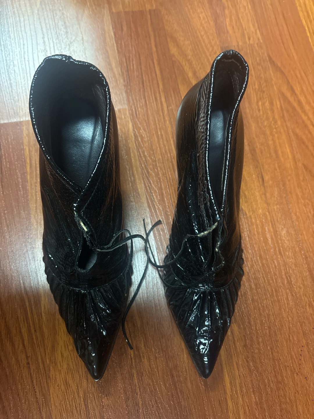 Black Patent Leather Ankle Boots - photo 3