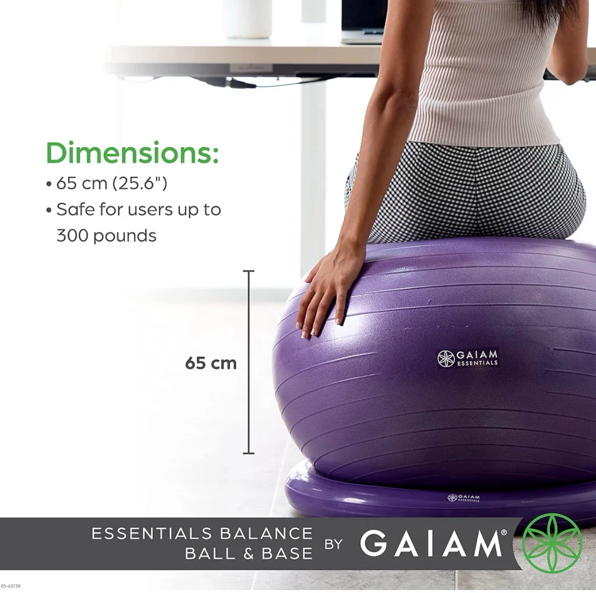 Gaiam Exercise Ball & Base - photo 2