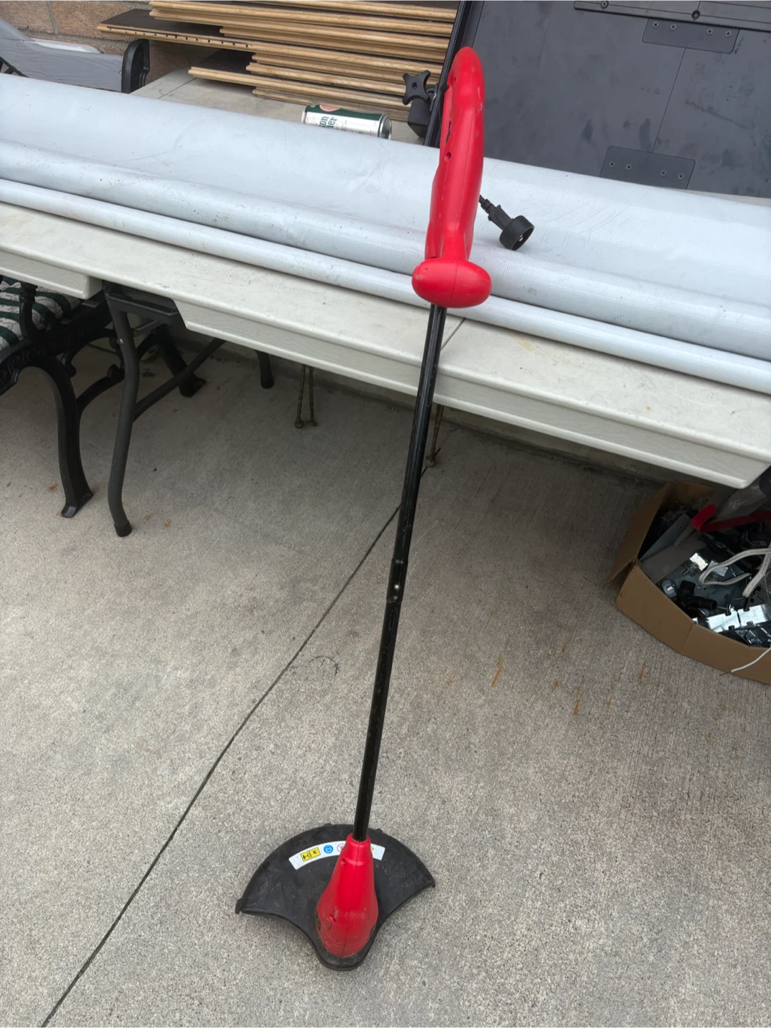 Red Electric String Trimmer
