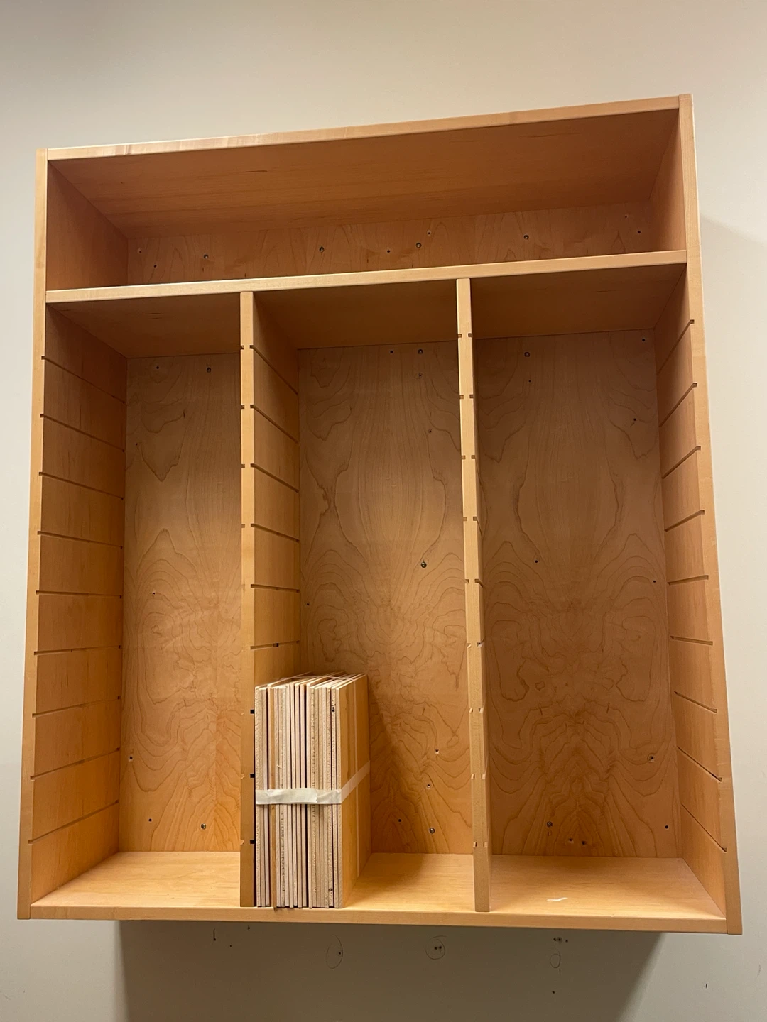 2 Wooden wall mounted shelves