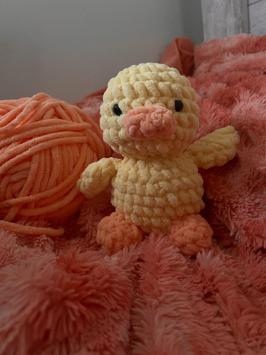 Hand-crocheted Yellow Duck Plushie