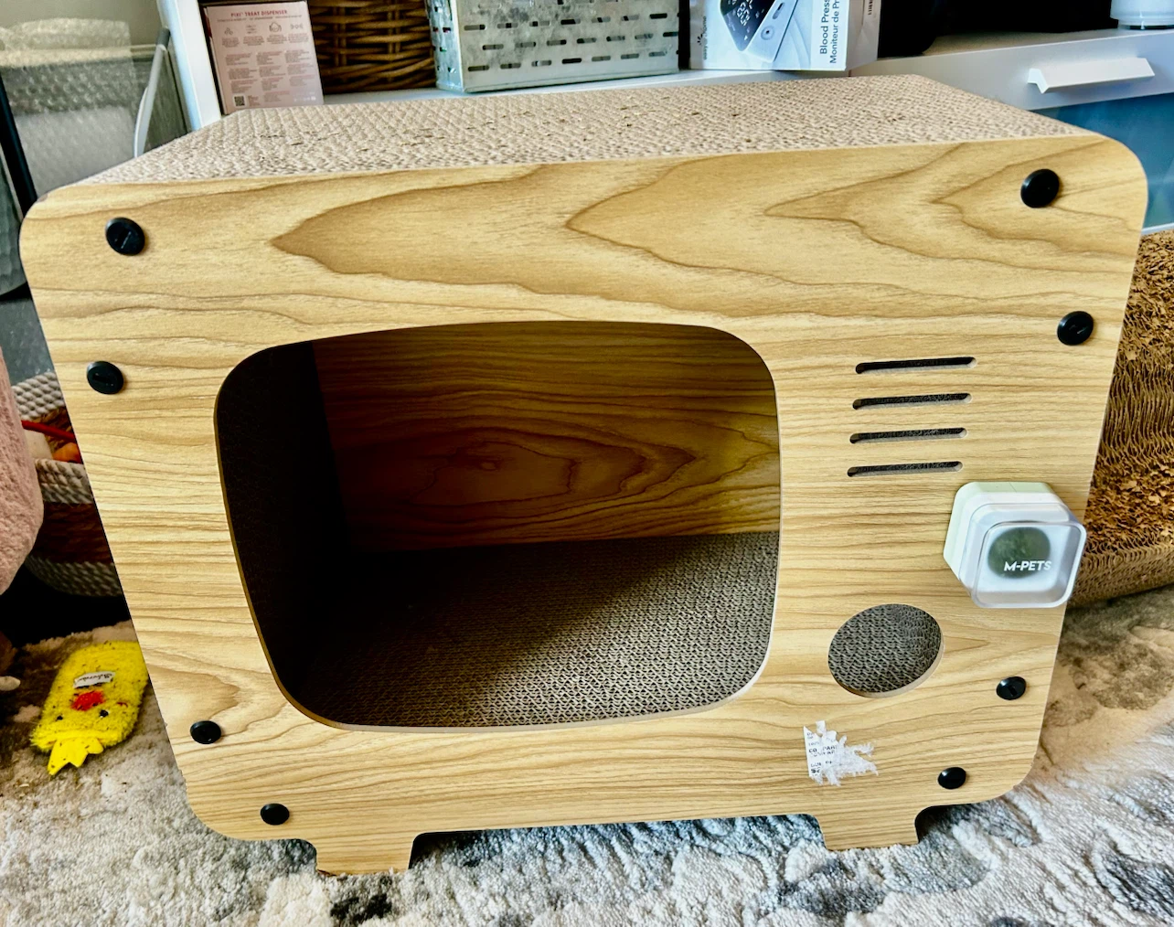 Cardboard Cat Scratcher TV Lounge Box & Crazy Play Mat
