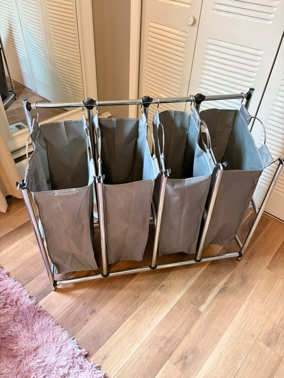 4-Bin Laundry Sorter Cart