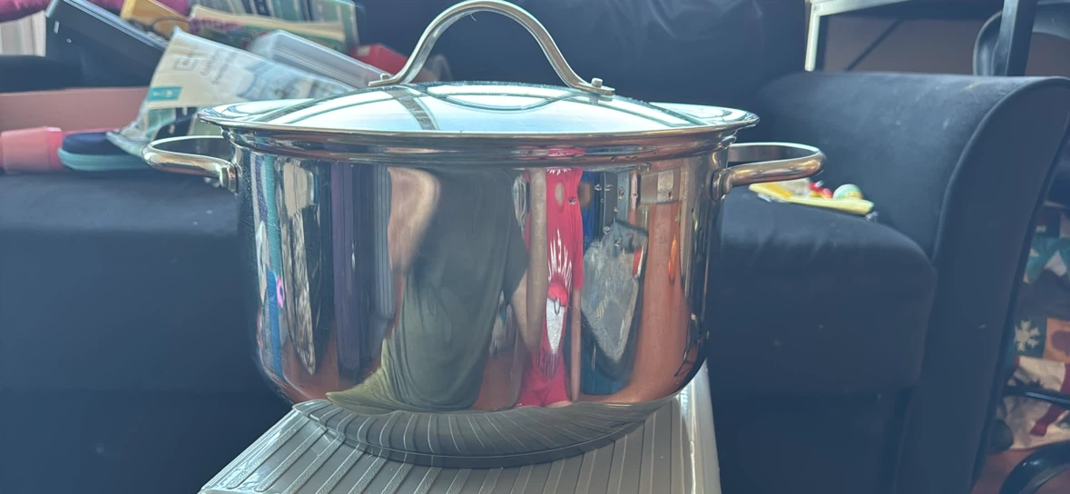 Stainless Steel Stock Pot with Lid (approx 8ltr )