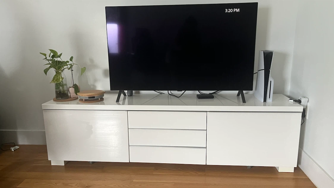 Ikea White Media Console TV Stand with Drawers
