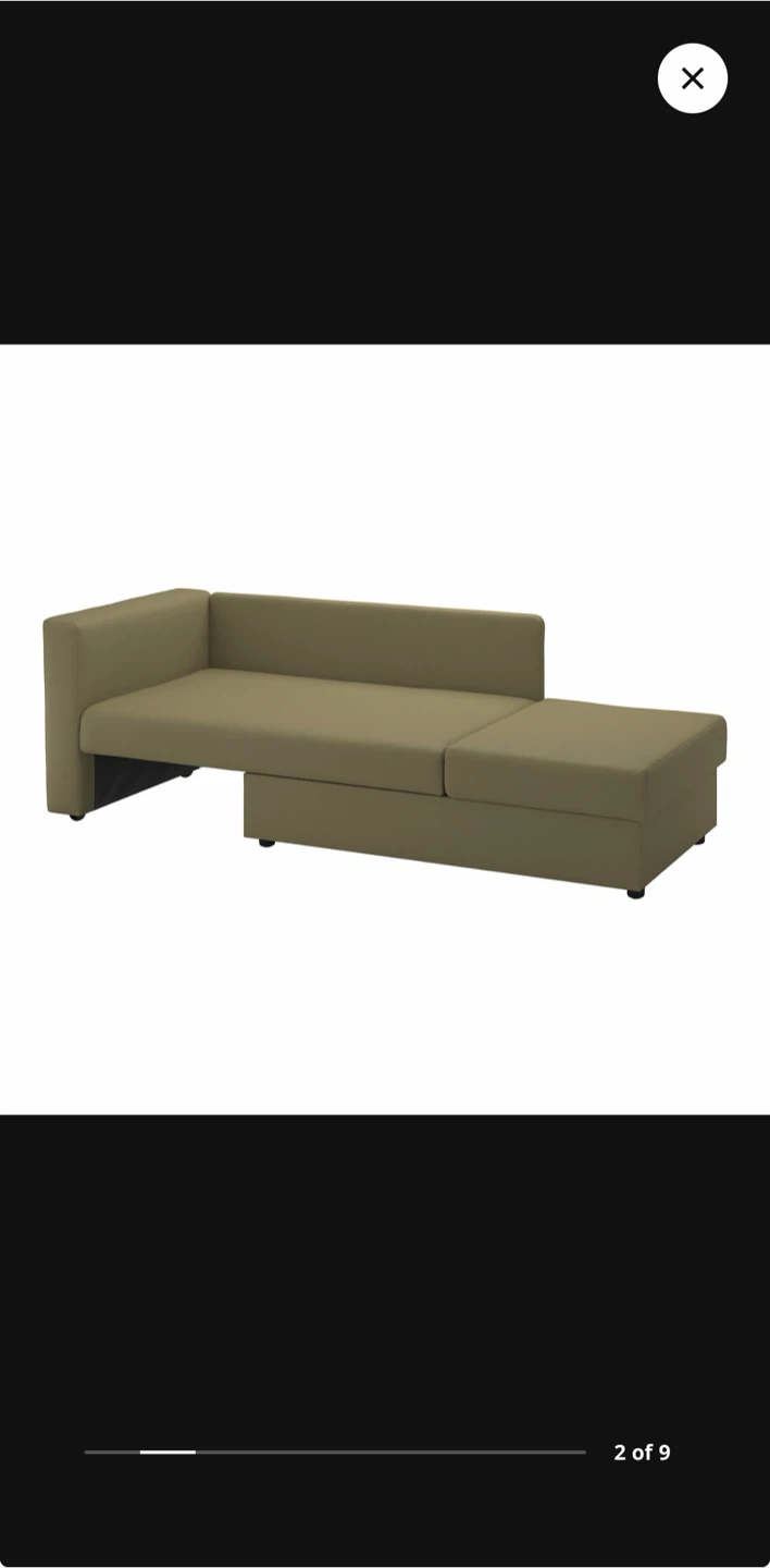 IKEA SKÖNABÄCK Sofa Bed – Vissle Yellow-Green - photo 3