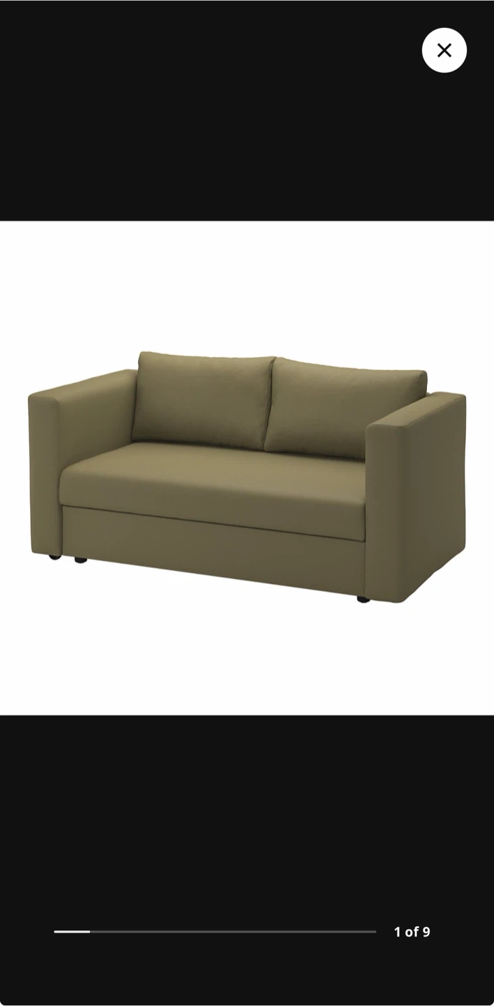 IKEA SKÖNABÄCK Sofa Bed – Vissle Yellow-Green - photo 4
