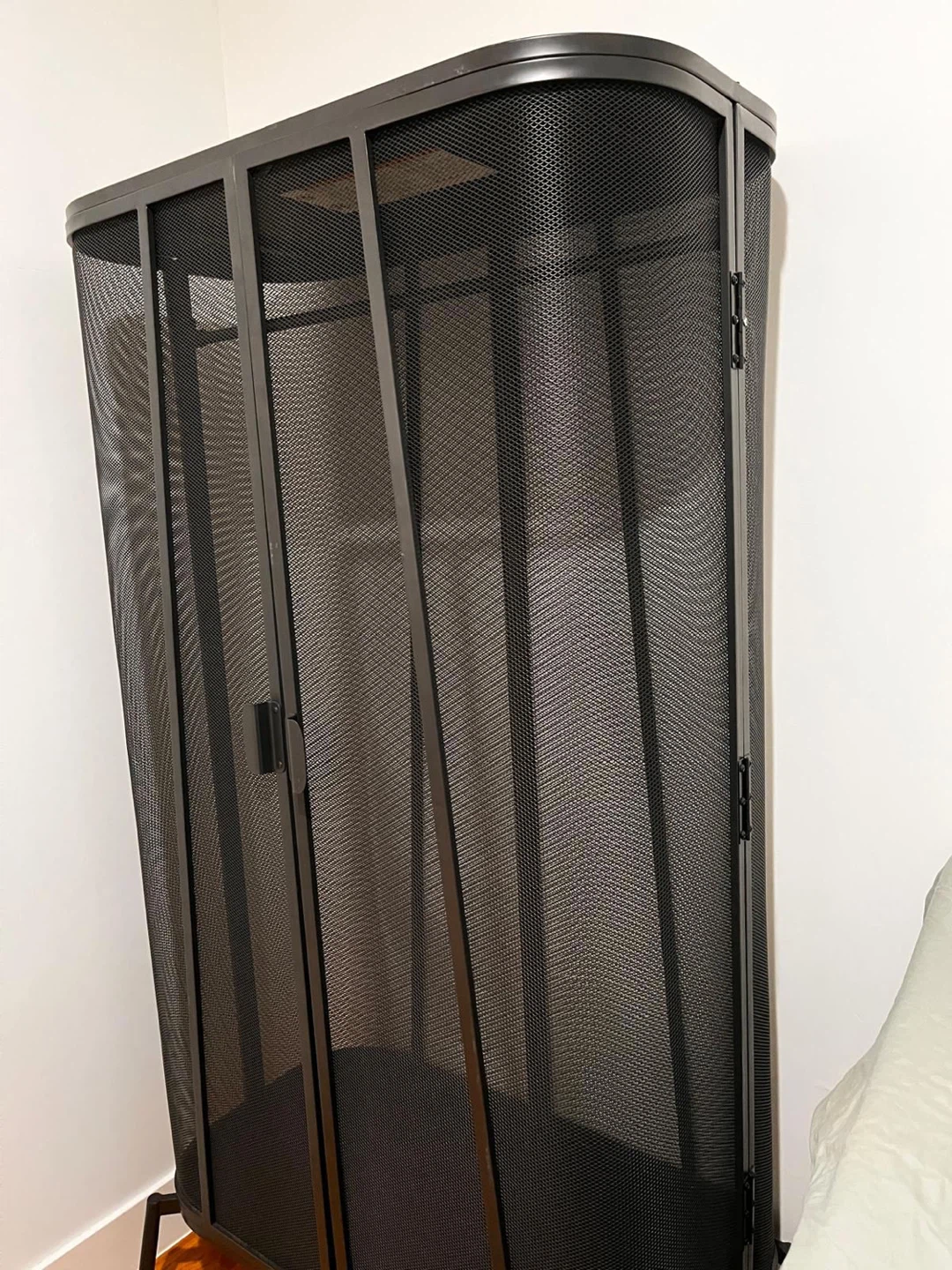 Ikea Black Mesh Wardrobe with Doors - photo 4